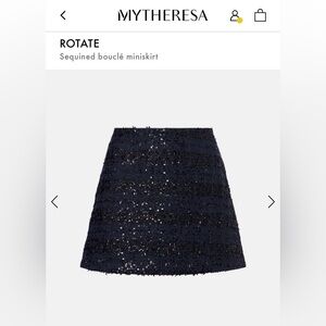 Rotate Sequin Bouclé Mini Skirt